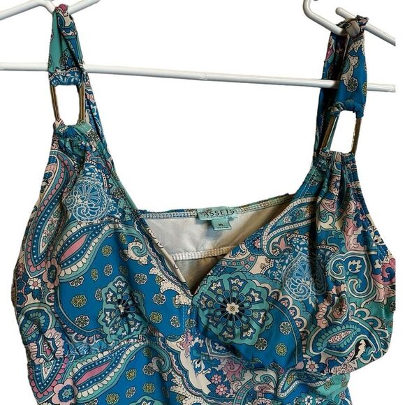 Love Your Assets Sara Blakely by Spanx Blue slimming One Piece Swimsuit size XL - Picture 4 of 7